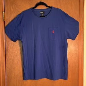 Men’s patriotic royal blue  Polo T-shirt with chest pocket